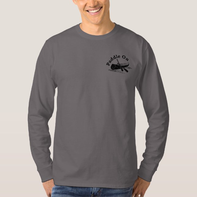 Paddle On Classic Car Design - Men's Basic Long Sl T-Shirt (Front)