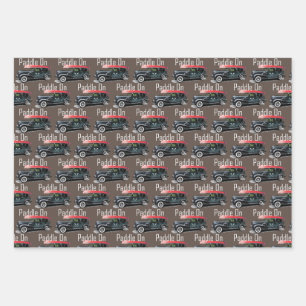 Paddle On Classic Car Design - Wrapping Paper Sheet
