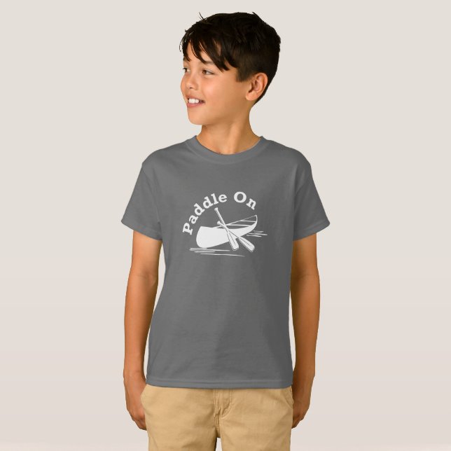 Paddle On Design - Kids' Basic T-Shirt (Front Full)