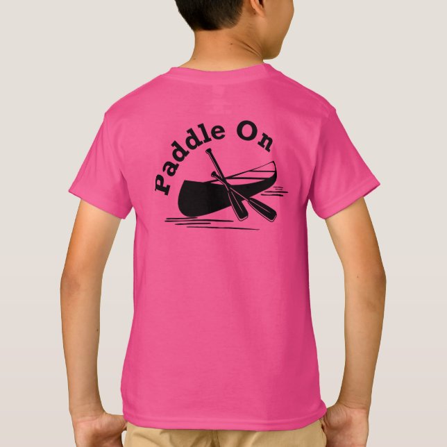 Paddle On Design - Kids' Basic T-Shirt (Back)