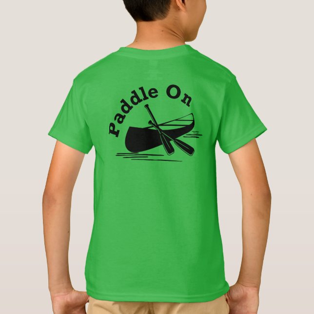 Paddle On Design - Kids' Basic T-Shirt (Back)