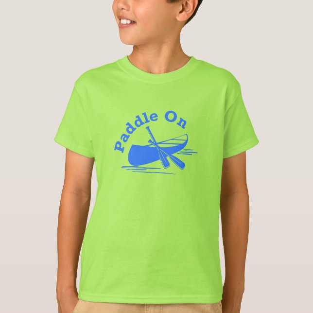 Paddle On Design Lime - Kids' Basic T-Shirt (Front)