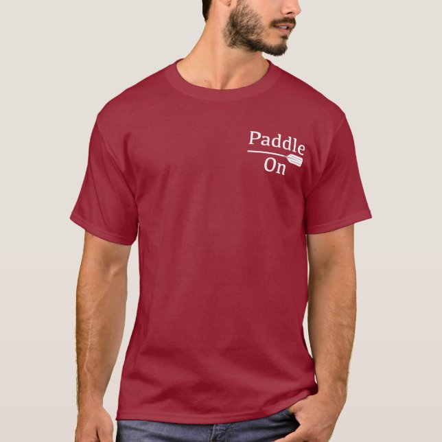 Paddle On Design - Men's Basic Dark T-Shirt (Front)