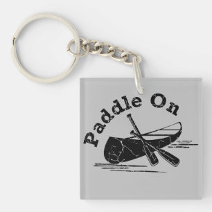 Paddle On Design - Square (double-sid Keychain