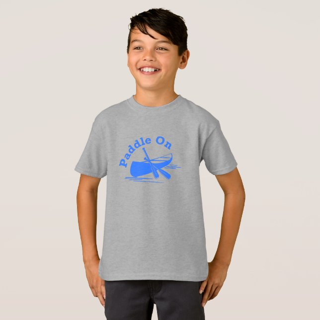 Paddle On Design - T-shirt de base pour enfants (Devant entier)
