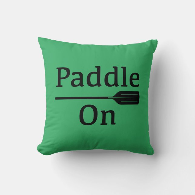 Paddle On Design - Throw Pillow (Front)