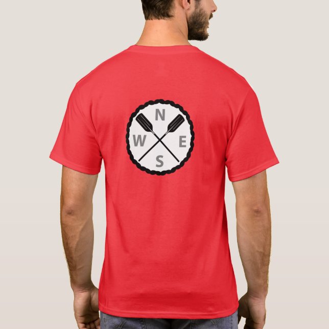 Paddle On Explorer Design - Men's Basic Dark T-Shi T-Shirt (Back)