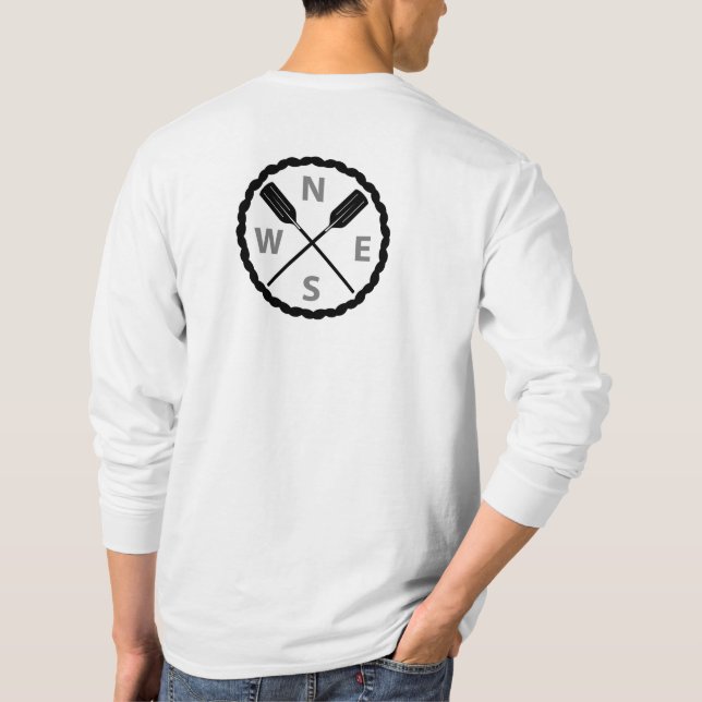 Paddle On Explorer Design - Men's Basic Long Sleev T-Shirt (Back)