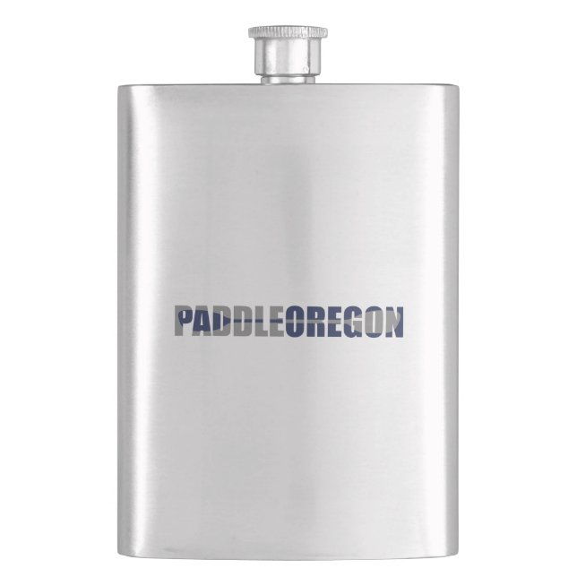 Paddle Oregon Kayaking Hip Flask (Front)