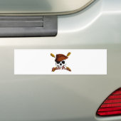 Paddle Pirates - Skull and paddles Bumper Sticker (On Car)