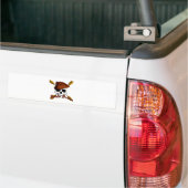 Paddle Pirates - Skull and paddles Bumper Sticker (On Truck)