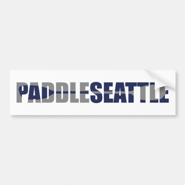 Paddle Seattle Kayaking Bumper Sticker (Front)