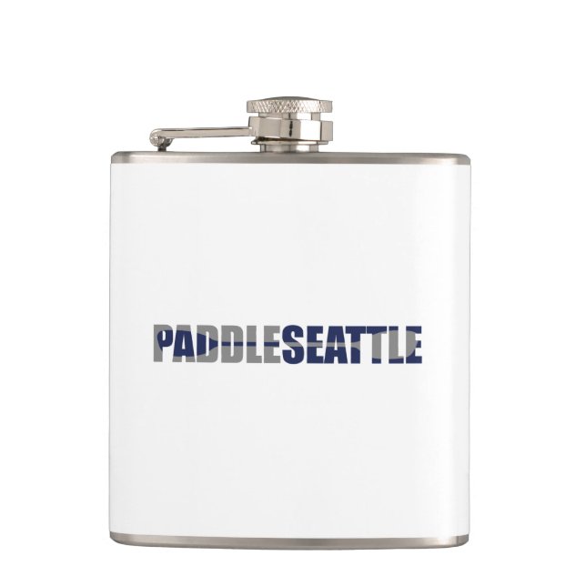 Paddle Seattle Kayaking Hip Flask (Front)