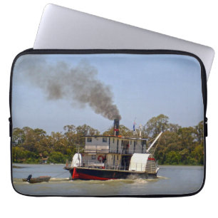 Paddle Steamer Chugging Down The River, Laptop Sleeve