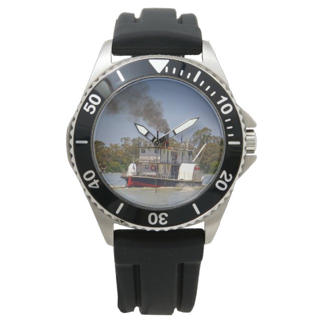 Paddle Steamer Cruising Down The River, Watch (Front)