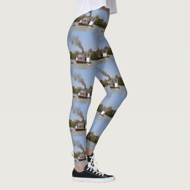 Paddle Steamer Cruising River Murray, Leggings (Droite)