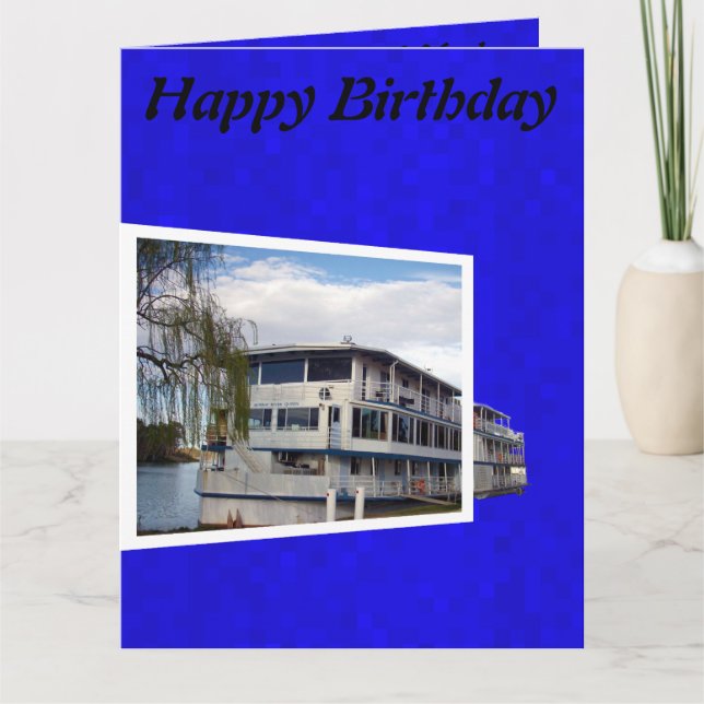 Paddle Steamer Jumbo Birthday Card, Card (Front)