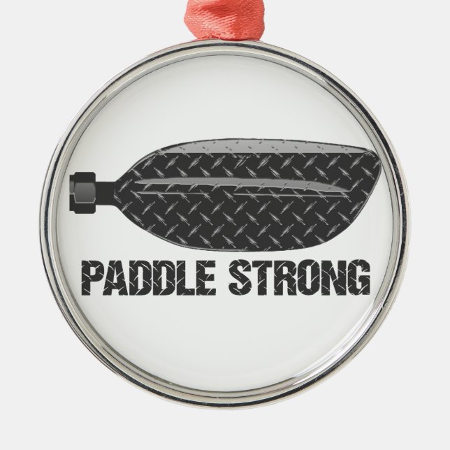 Paddle Strong Metal Ornament (Front)