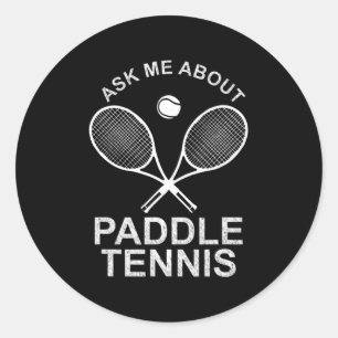 Paddle Tennis Table Tennis Professional Player Tea Classic Round Sticker