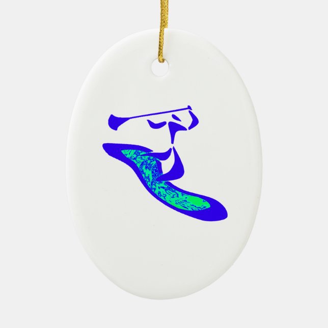 Paddle Up Ceramic Ornament (Front)