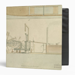 Paddle-wheel, perspective view of machinery drawn binder