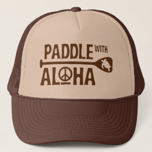 Paddle with Aloha Brown Trucker Hat