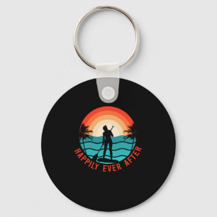 Paddleboard And She Lived Happily Ever After Girl  Keychain