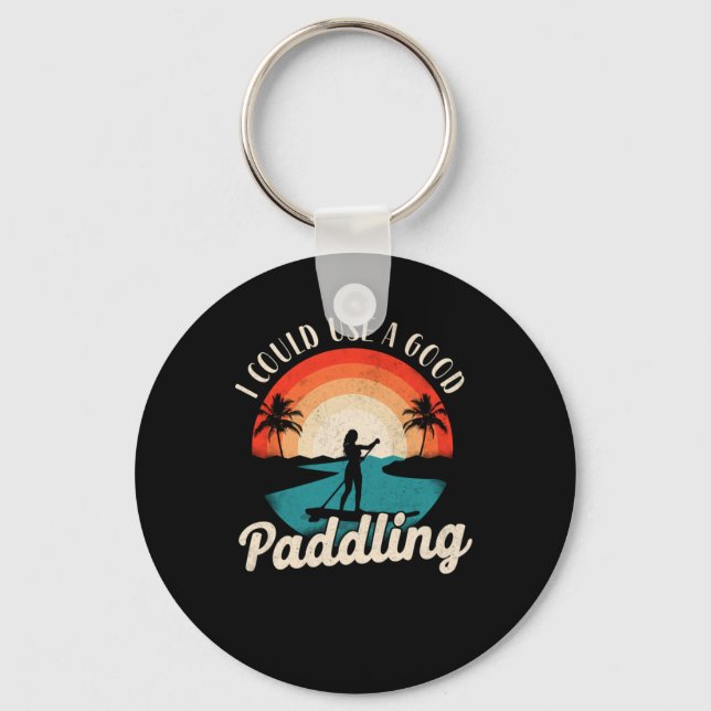 Paddleboard I Could Use A Good Paddling Girl Vinta Keychain (Front)