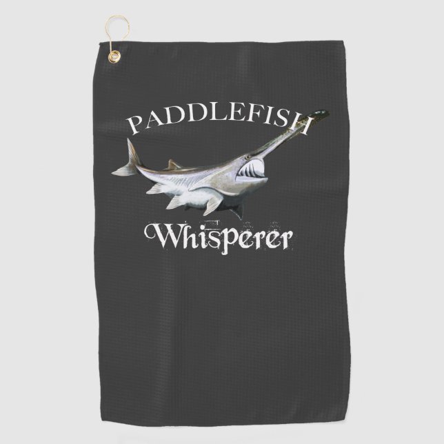 Paddlefish Whisperer Dark Fishing Towel (Front)