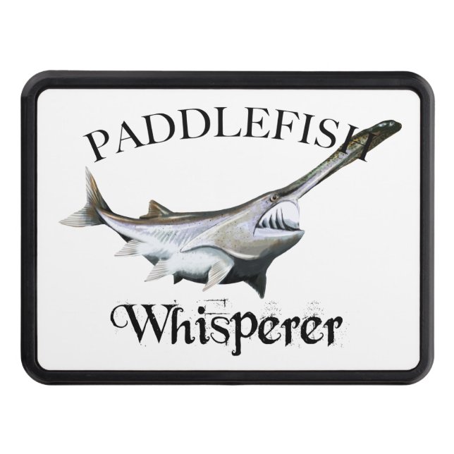 Paddlefish Whisperer Light Trailer Hitch Cover (Front)