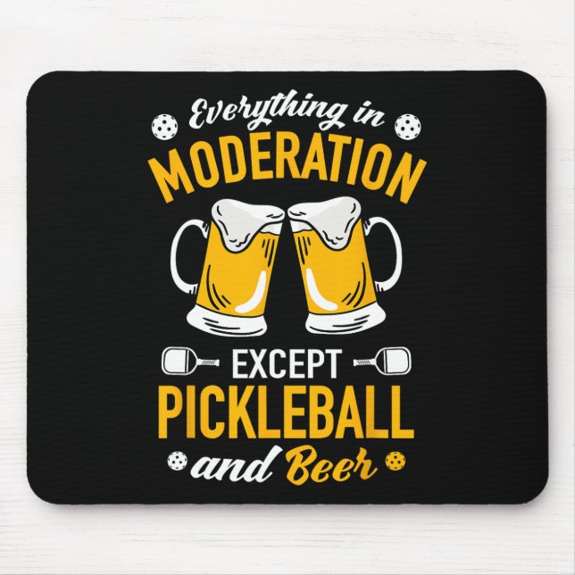 Paddlell Tennis - Dminton Beer Mug Picklell And Be Mouse Pad (Front)