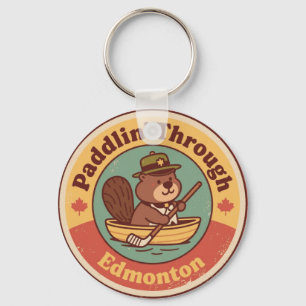 Paddlin’ Through Edmonton Art Keychain