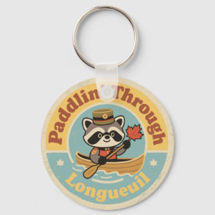 Paddlin’ Through Longueuil with a Friendly Raccoon Keychain