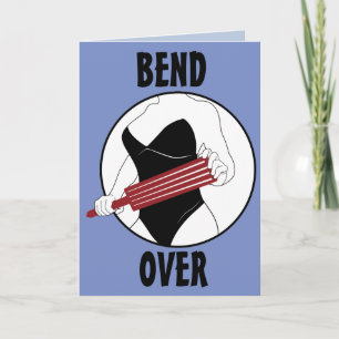 PADDLING BIRTHDAY CARD (WOMAN WITH PADDLE) FUNNY