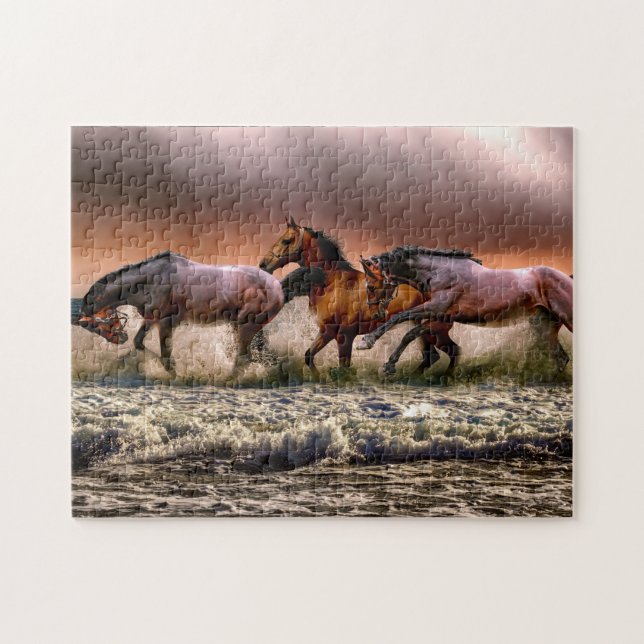 Paddling Horses Jigsaw Puzzle (Horizontal)