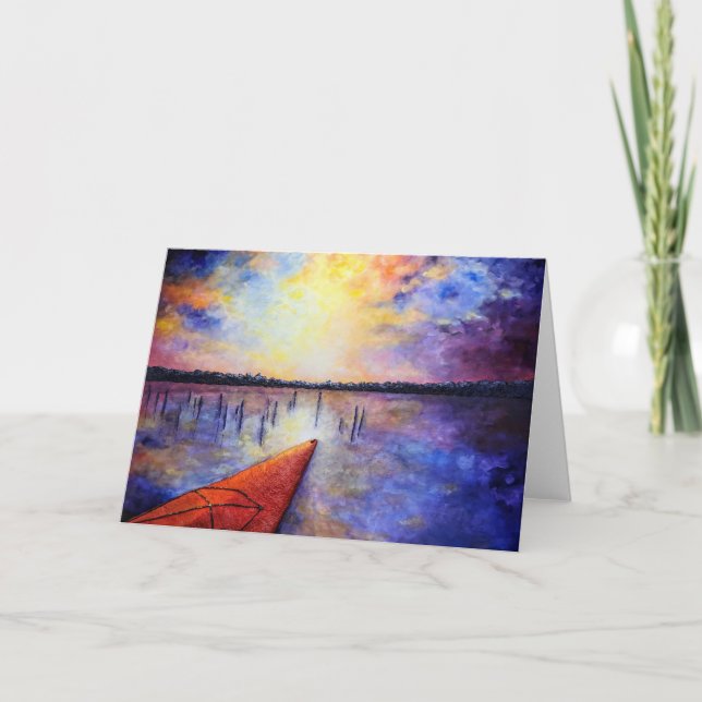 Paddling Reflections Greeting Card Alison Galvan (Front)