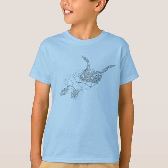 Paddling Turtle T-Shirt (Front)