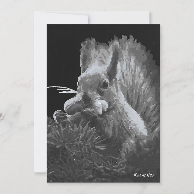Paddy Cake, Squirrel Invitation (Front)