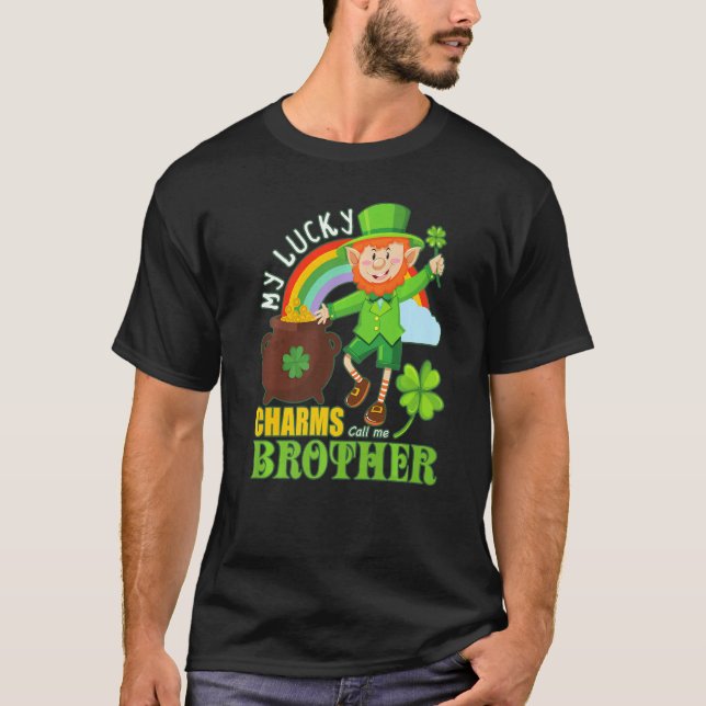 Paddy Day St Patricks Lucky Charms Call Me Brother T-Shirt (Front)
