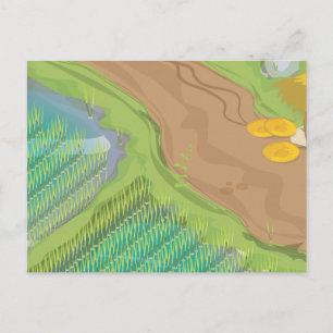 Paddy field postcard