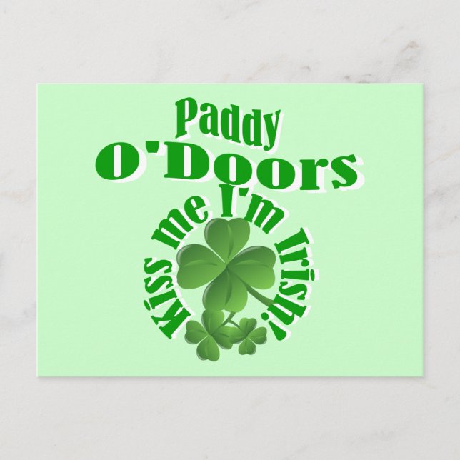 Paddy O'Doors, funny Irish name Postcard (Front)