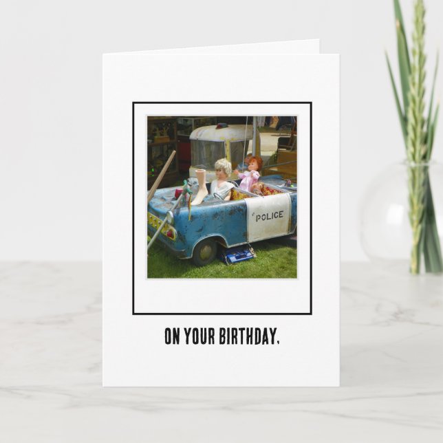 Paddy Wagon Birthday Greeting Card (Front)