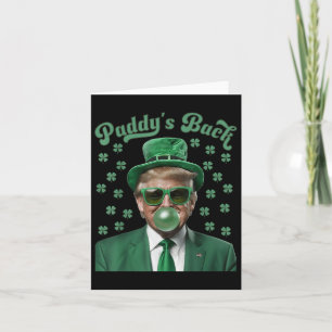 Paddys Back Funny Donald Trump St Patricks Day  Card