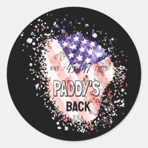 Paddy's Back Funny Trump1 Classic Round Sticker