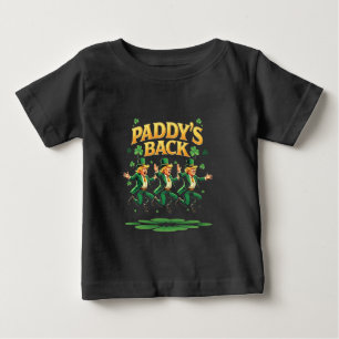 Paddy's Back Funny Trump St Patrick Day Leopard Baby T-Shirt