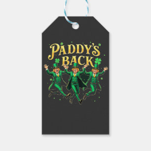 Paddy's Back St Patrick's Day Trump Dancing Gift Tags