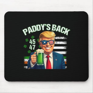 Paddy's Back Trump 45 47 Irish American Flag St Pa Mouse Pad
