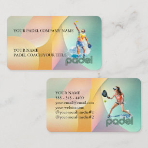Padel Business Card - Vibrant Padel Style-1