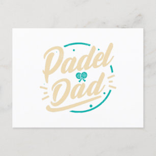Padel Dad Platform Tennis Paddleball Padel  Holiday Postcard