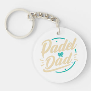 Padel Dad Platform Tennis Paddleball Padel  Keychain